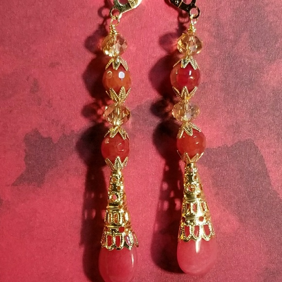 #0217 "Madagascar" Ruby Earrings - Picture 1 of 2